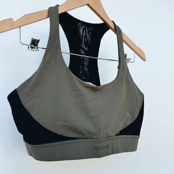 Whoop Any-Wear Sports Bra Workout Gear 4.0 Olive Green Medium Racer Back - Picture 5 of 9